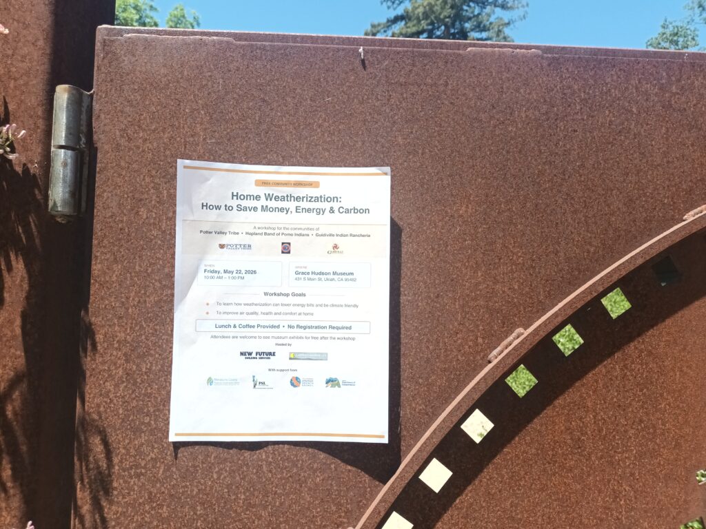 Community weatherization workshop, Grace Hudson Museum, Ukiah